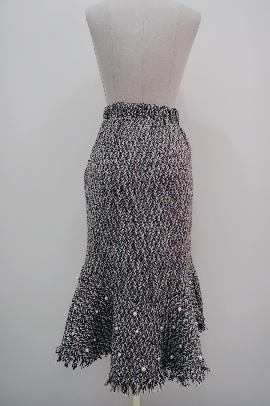 Le Léoul Pearl Tweed Mermaid Long Skirt 2color Wom