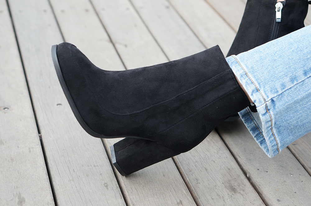 Square Angle Boots Square Suede M241F8607 30s Dram