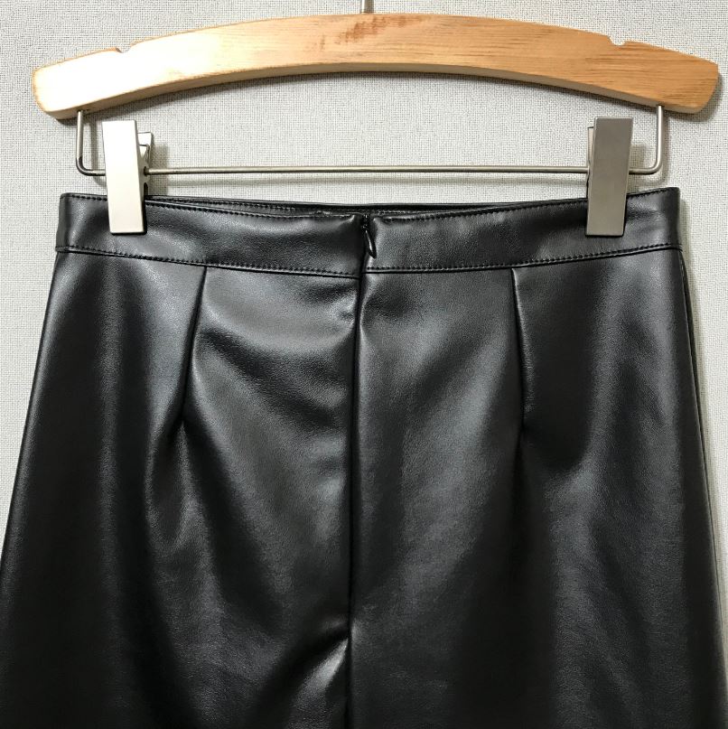 Unalud Leather Mermaid Black Long Skirt Midi Leath