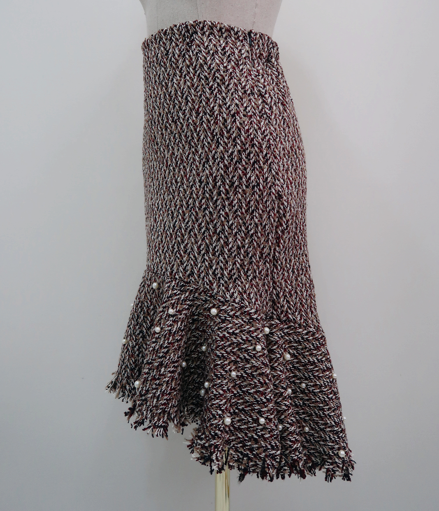 Le Léoul Pearl Tweed Mermaid Long Skirt 2color Wom