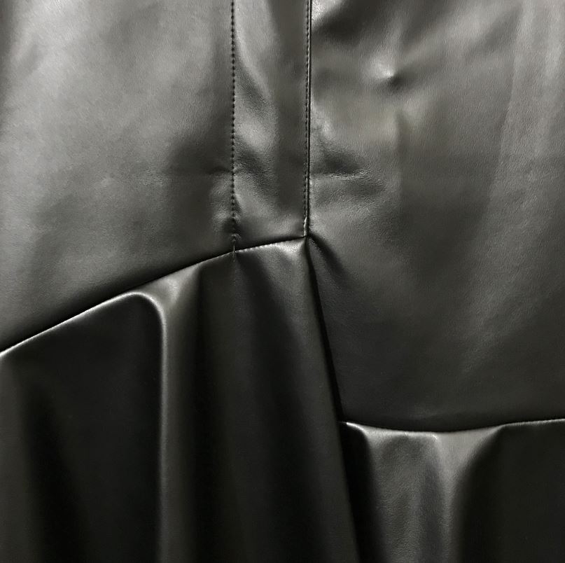 Unalud Leather Mermaid Black Long Skirt Midi Leath