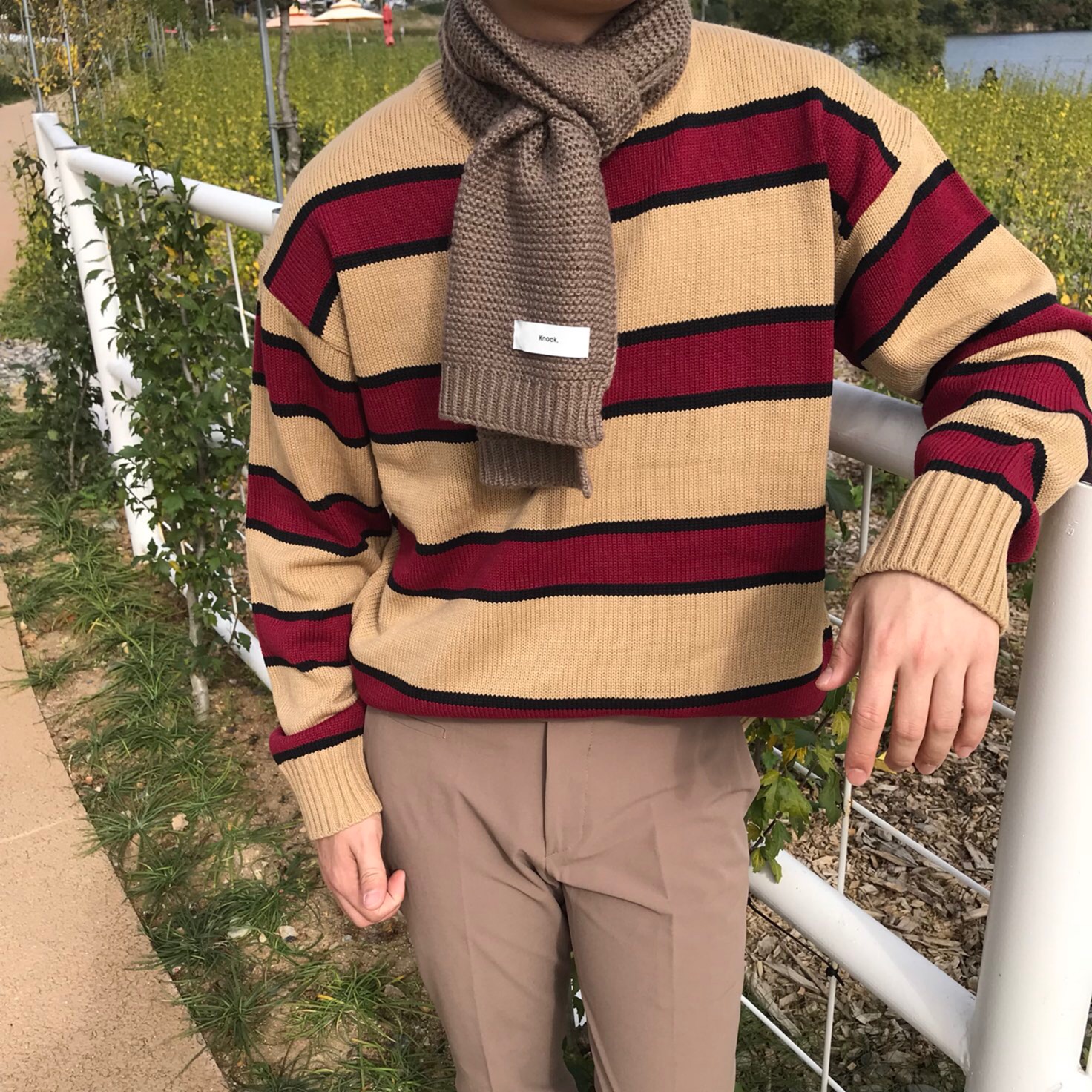 Unisex Couple Petit muffler 3col shawl winter scar