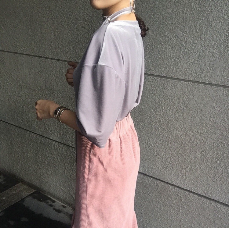 Corduroy Unbonded Flare Long Skirt Winter Mermaid 