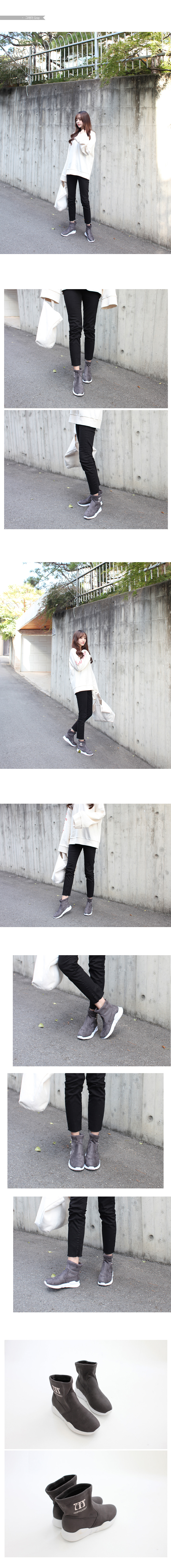Two types of suede brushed lining boots Easy-to-gr
