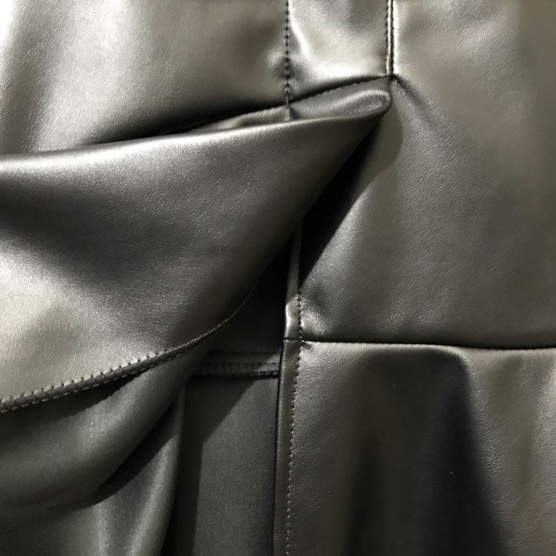 Unalud Leather Mermaid Black Long Skirt Midi Leath