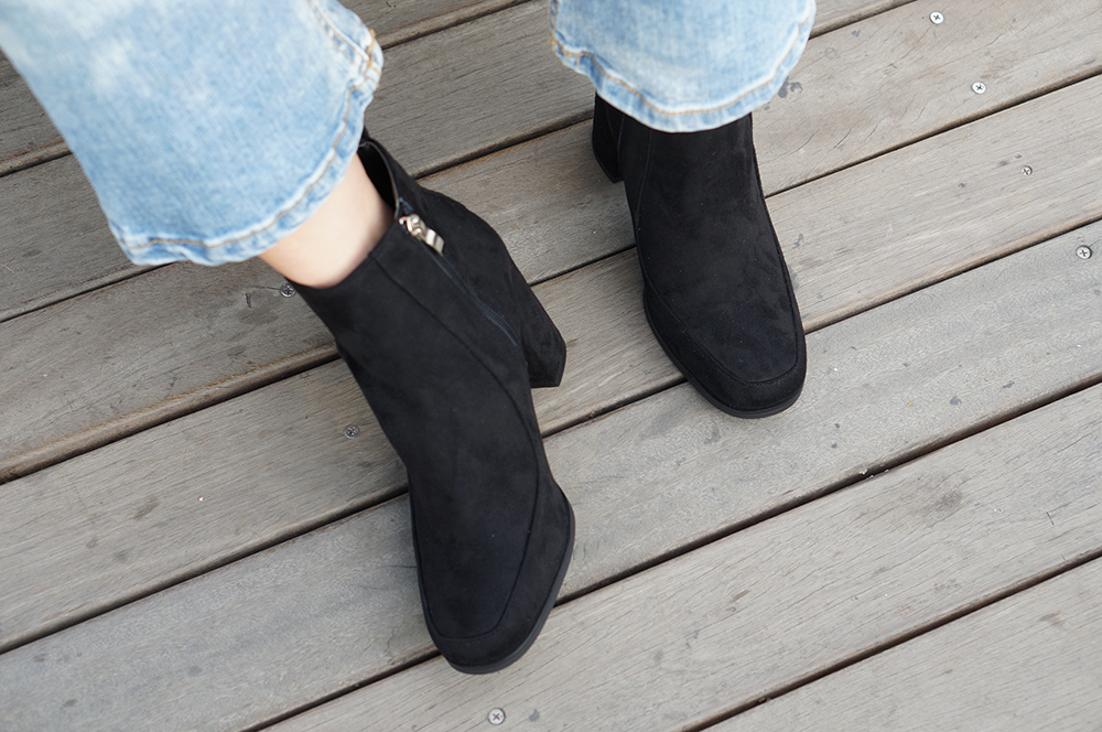 Square Angle Boots Square Suede M241F8607 30s Dram