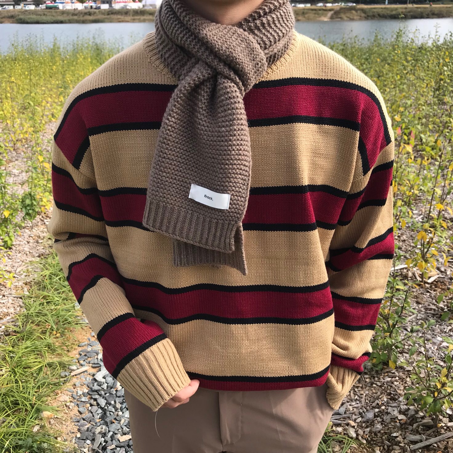 Unisex Couple Petit muffler 3col shawl winter scar