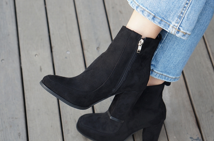 Square Angle Boots Square Suede M241F8607 30s Dram