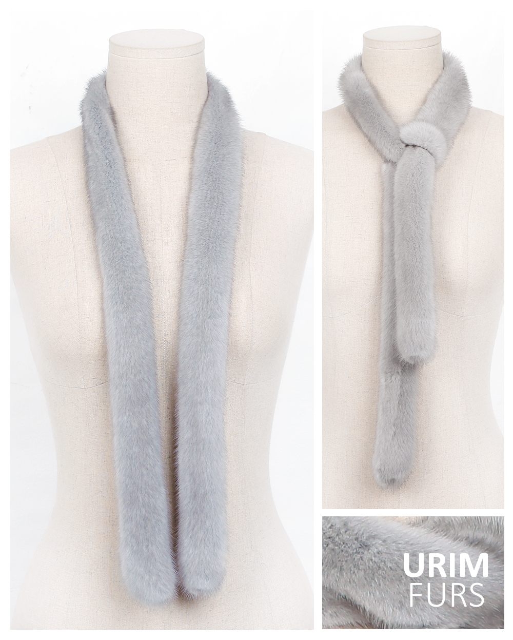 Wool fur Petite mink muffler Fir e mail Full skin 