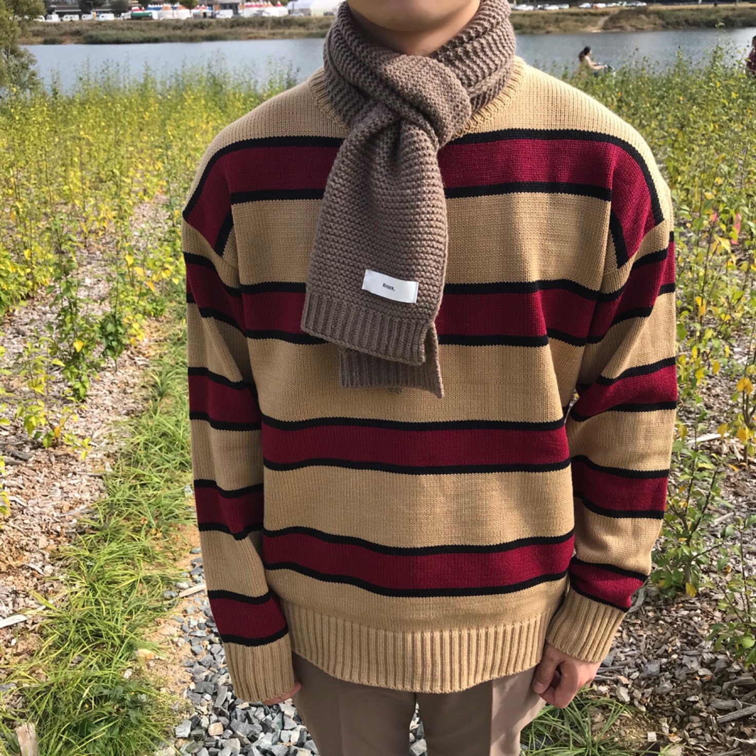 Unisex Couple Petit muffler 3col shawl winter scar