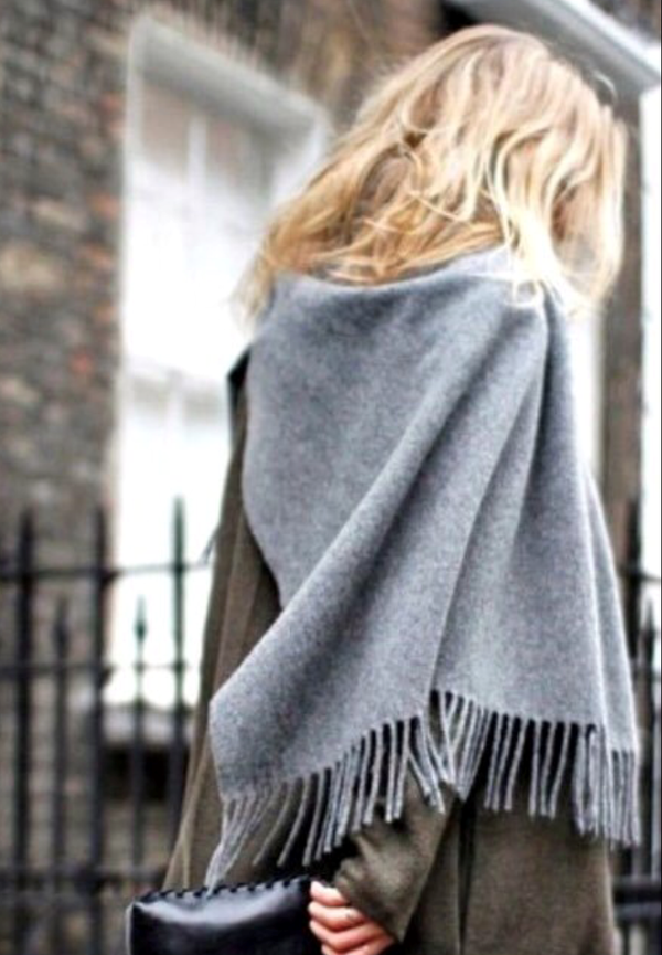 VIRGIN WOOL Akku muffler 5color Couple shawl basic