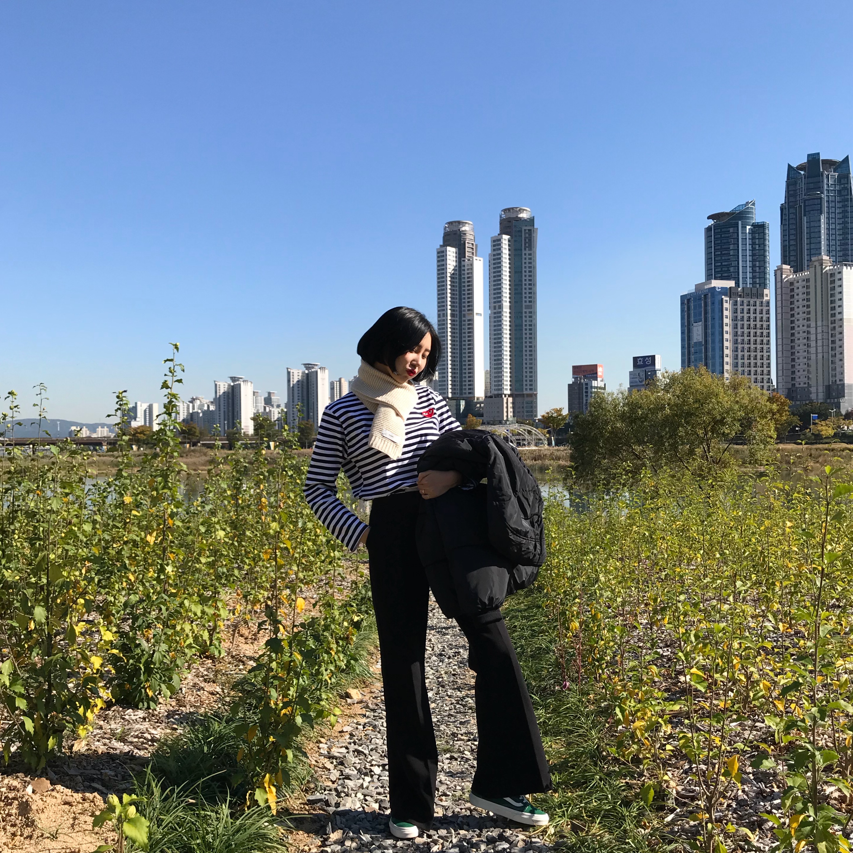 Unisex Couple Petit muffler 3col shawl winter scar