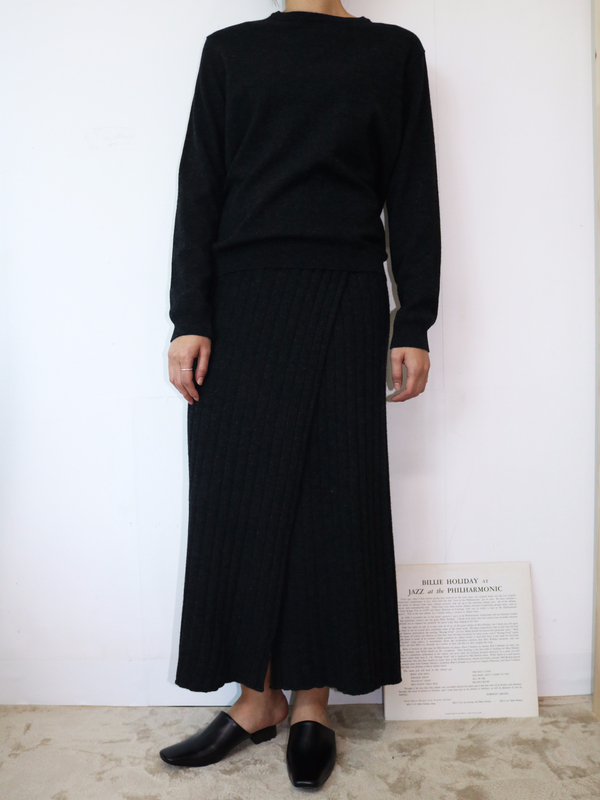 Golgi knit long skirt 2color top
