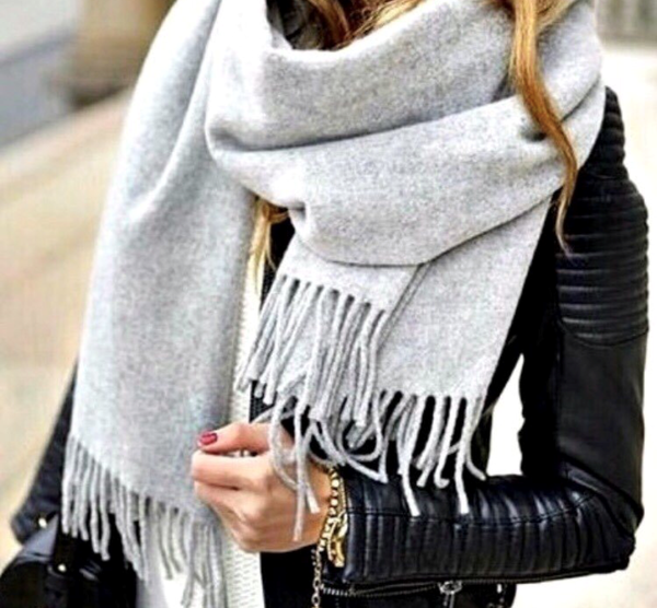 VIRGIN WOOL Akku muffler 5color Couple shawl basic