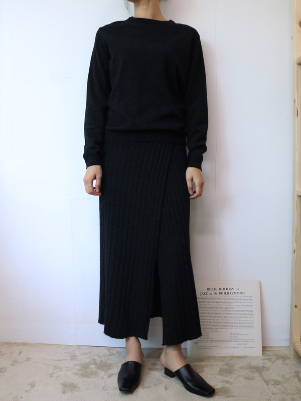 Golgi knit long skirt 2color top