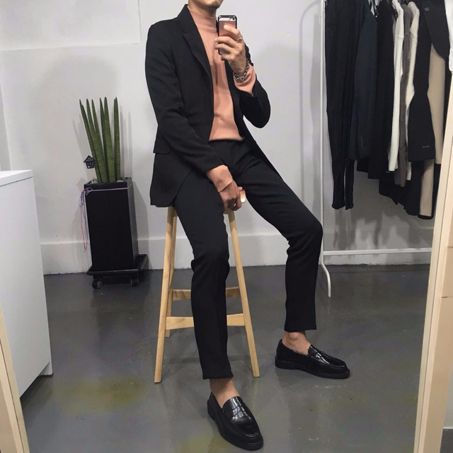 Men's high-necked fanny loafers sneakers handma
