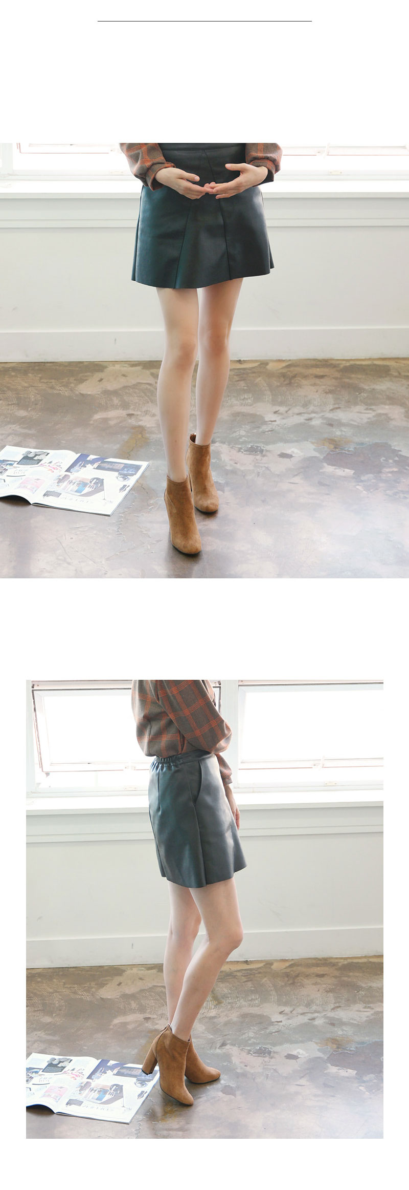 8cm Back Zipper Suede Angle Boots Basic Ankle Wome