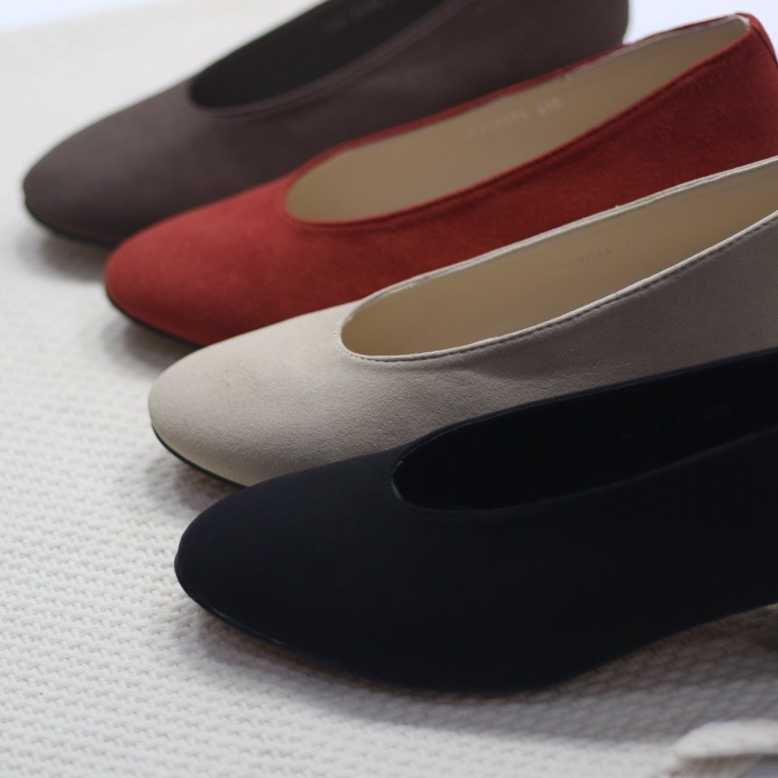 Suede Middle Heel Looper Shoes 5cm Shoes Winter Fl