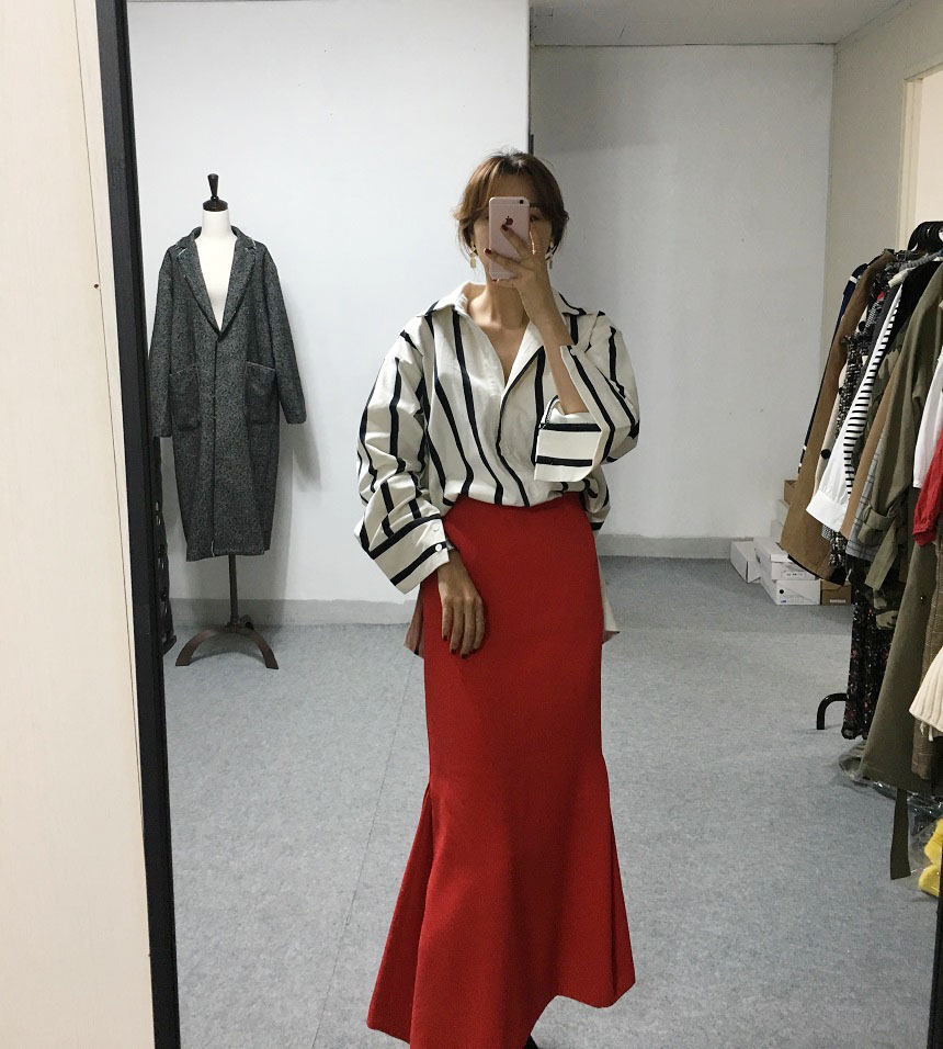 Mermaid Mermaid Long Skirt Line Skirt Winter High 