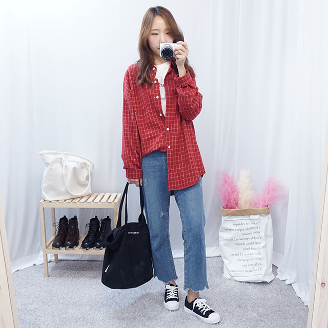 Daily Diary Round Zipper Canvas Eco Bag 2color Stu