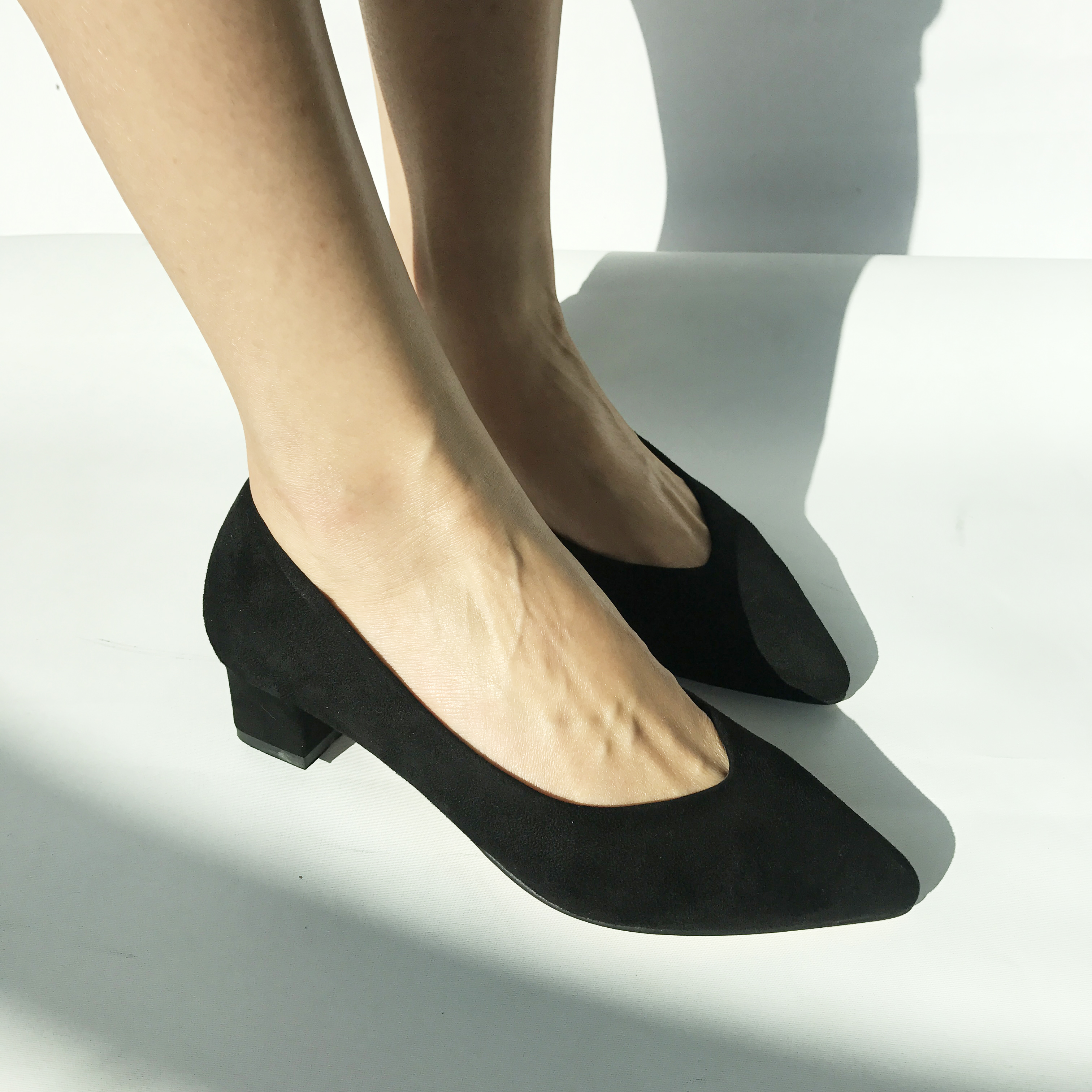 Suede stiletto midsole 5cm black, wine, beige 2017