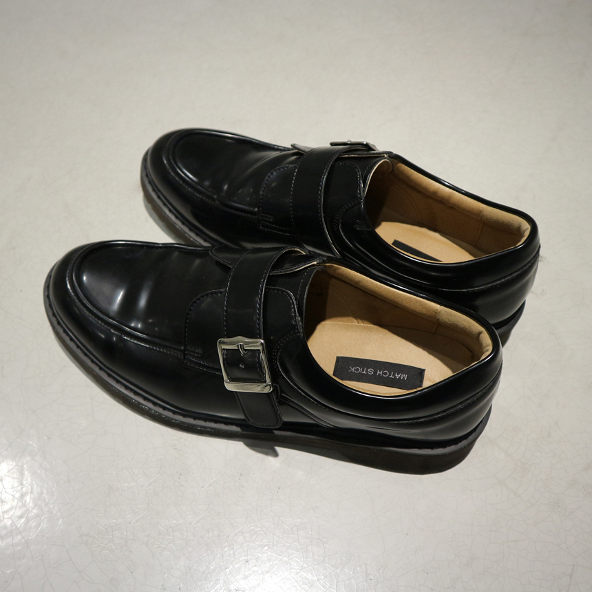 Zeng Da Sho Men Single Monk Strap Black Shoes Fash