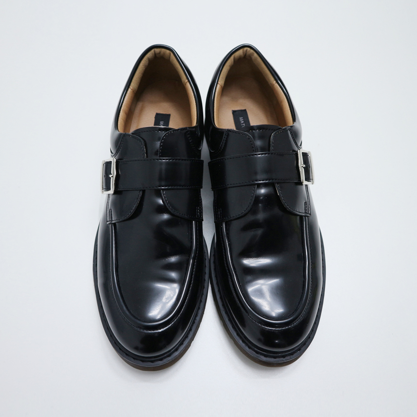 Zeng Da Sho Men Single Monk Strap Black Shoes Fash