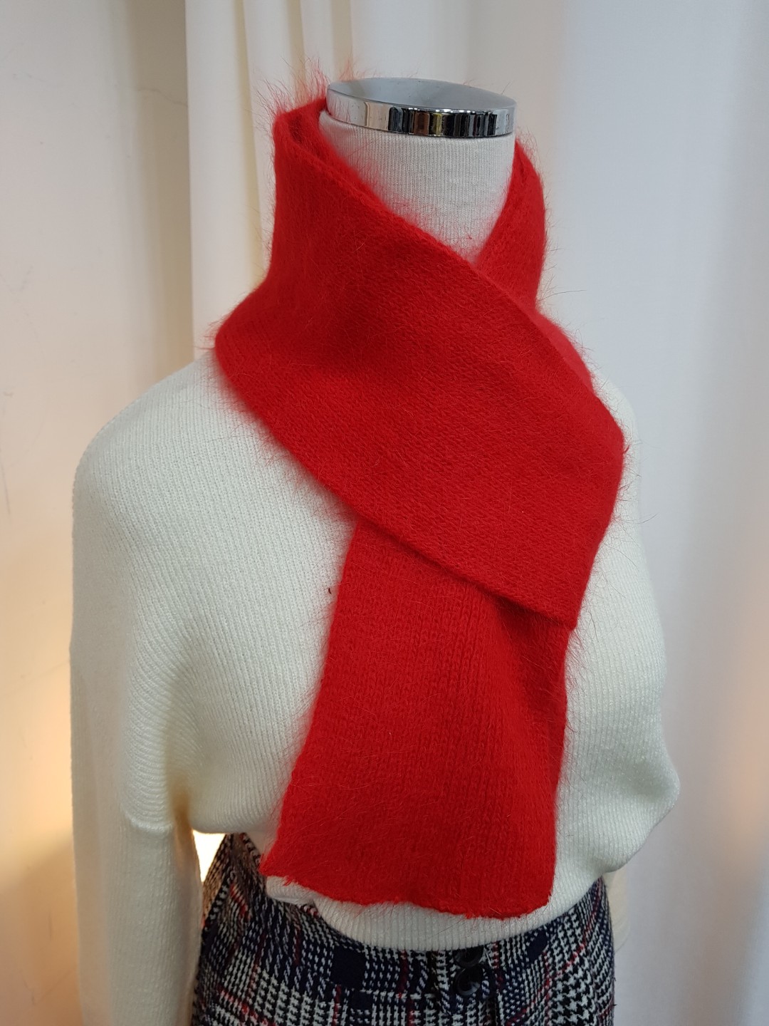 Angora muffler woman Fall winter coordination 2017