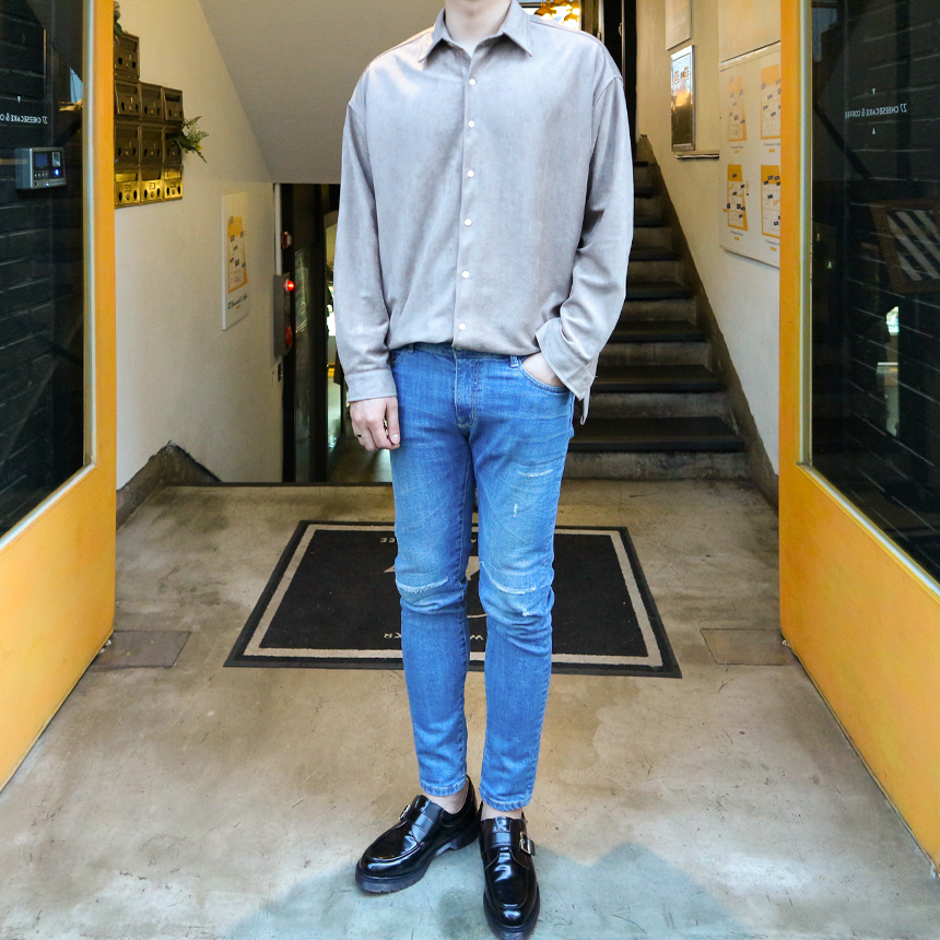 Zeng Da Sho Men Single Monk Strap Black Shoes Fash