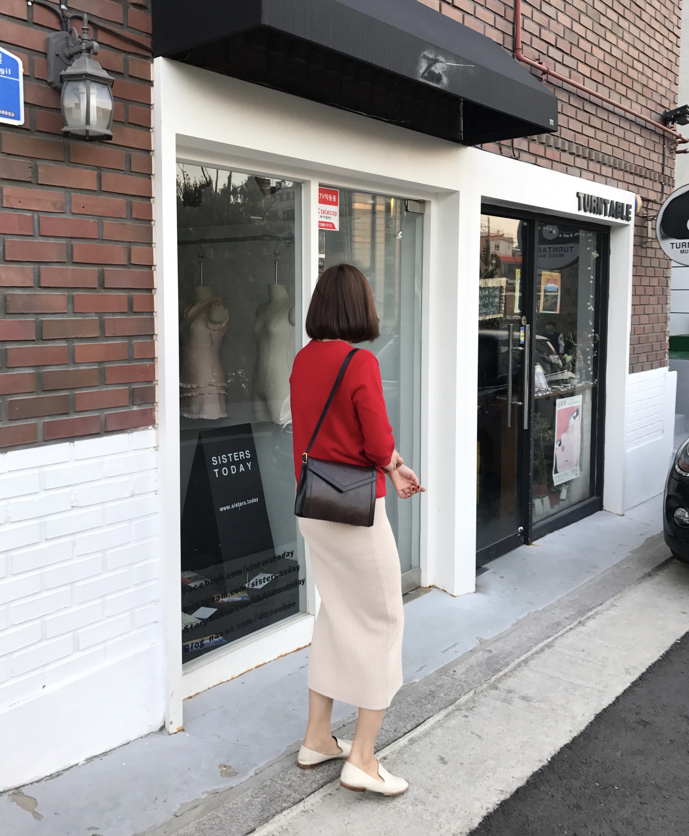 Basic Knit Skirt 2color Skirt Winter Black Long
