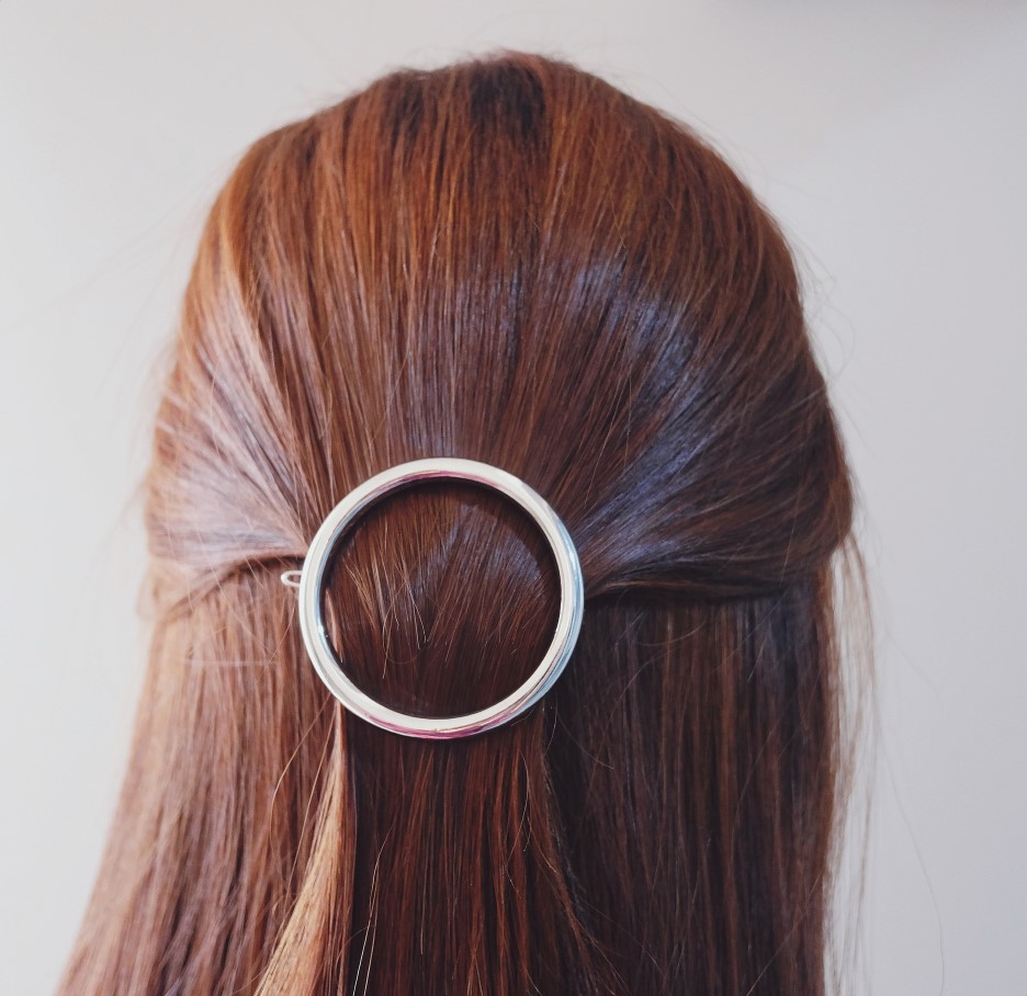 Hair Accessories Glitter Circle Metal Hairpins Mod