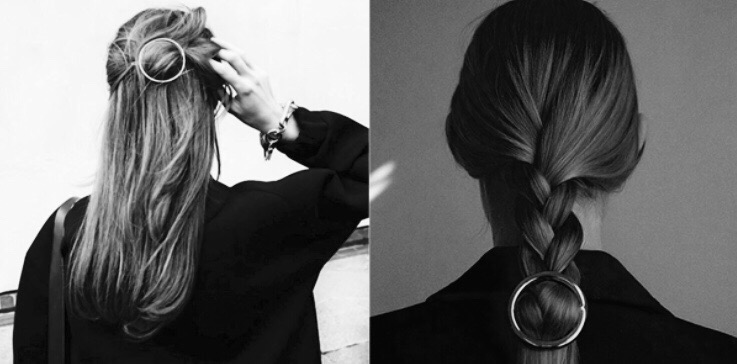 Hair Accessories Glitter Circle Metal Hairpins Mod