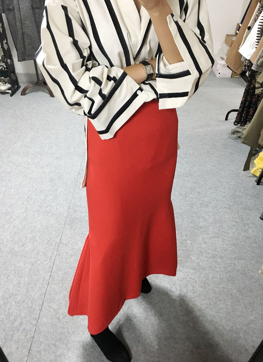 Mermaid Mermaid Long Skirt Line Skirt Winter High 