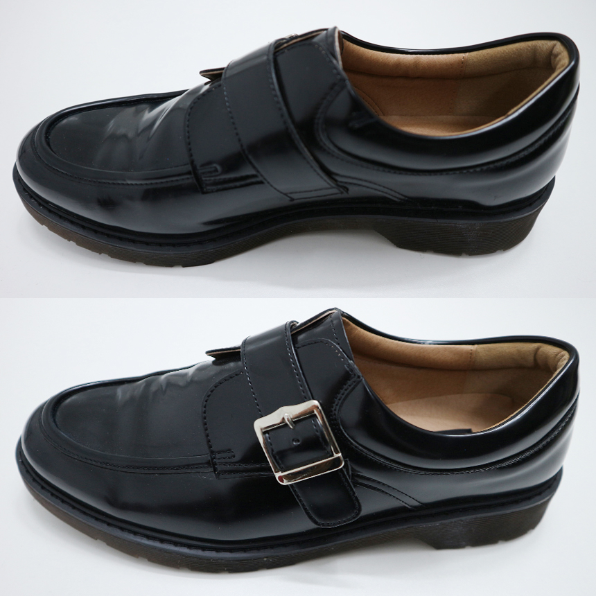 Zeng Da Sho Men Single Monk Strap Black Shoes Fash