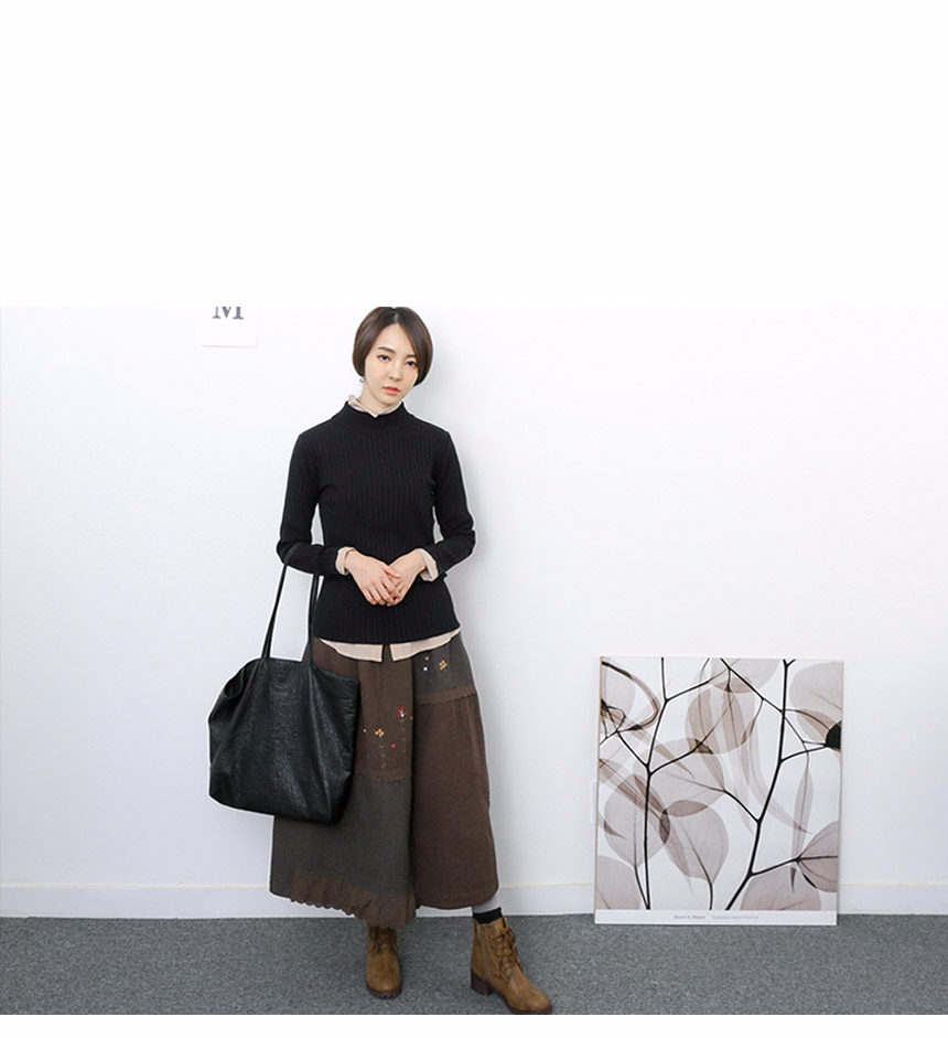 Winter embroidered skirts Long skirt lace Volume B