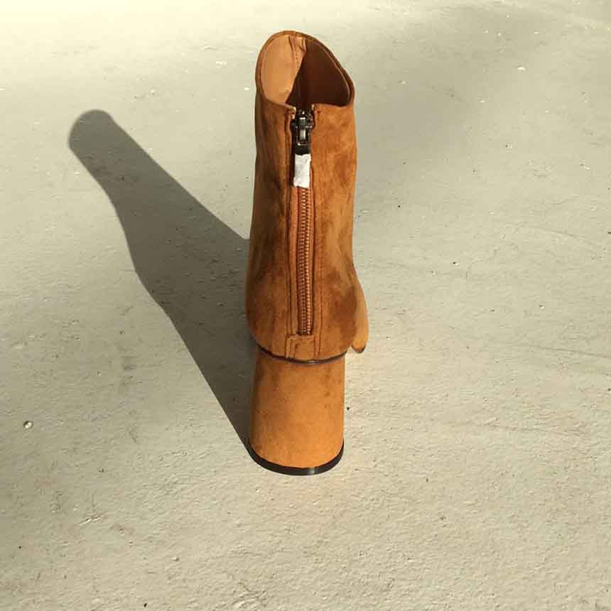 Suede Angle Boots High Heels Chelsea Twenties Twen