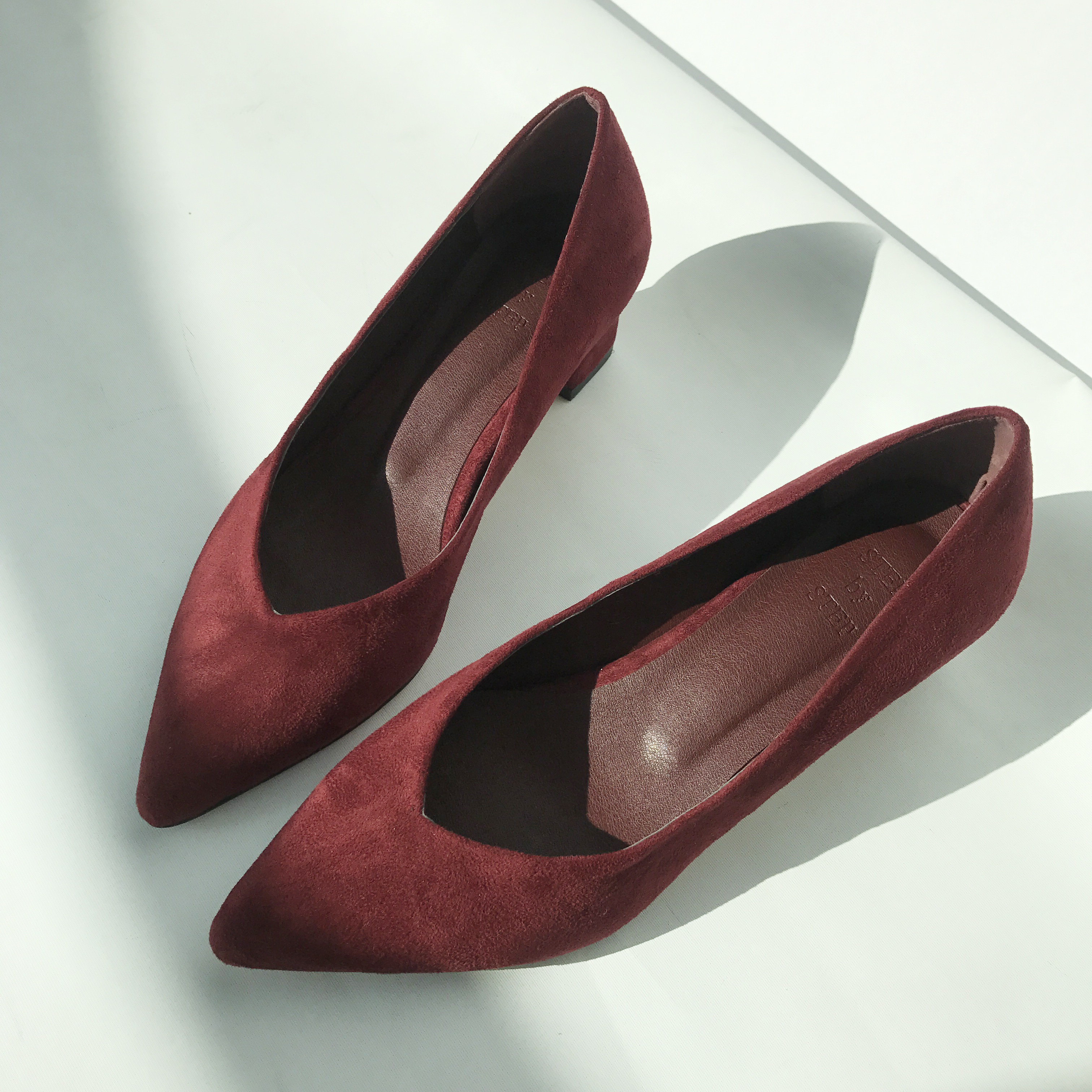 Suede stiletto midsole 5cm black, wine, beige 2017