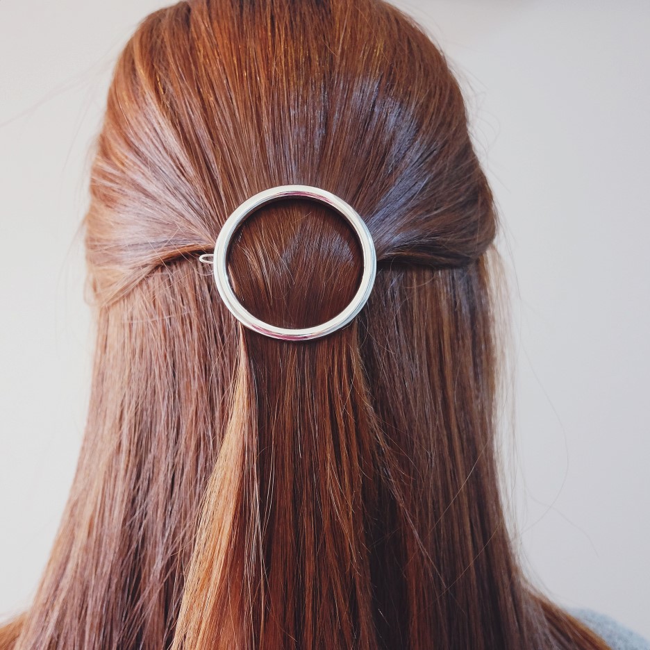 Hair Accessories Glitter Circle Metal Hairpins Mod