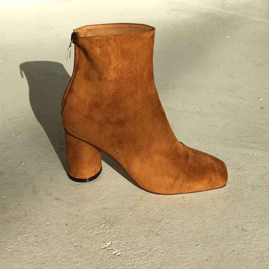 Suede Angle Boots High Heels Chelsea Twenties Twen