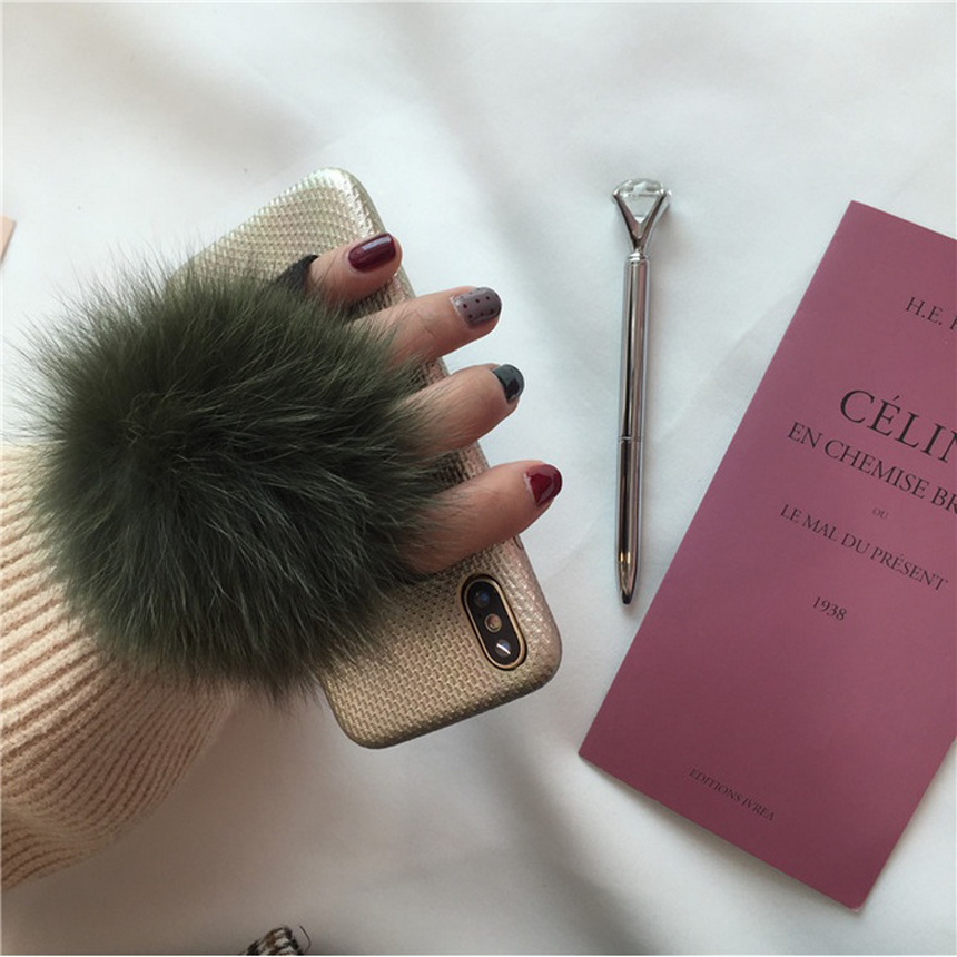 Natalie iPhone 8 Pom foam case plus strap card hol