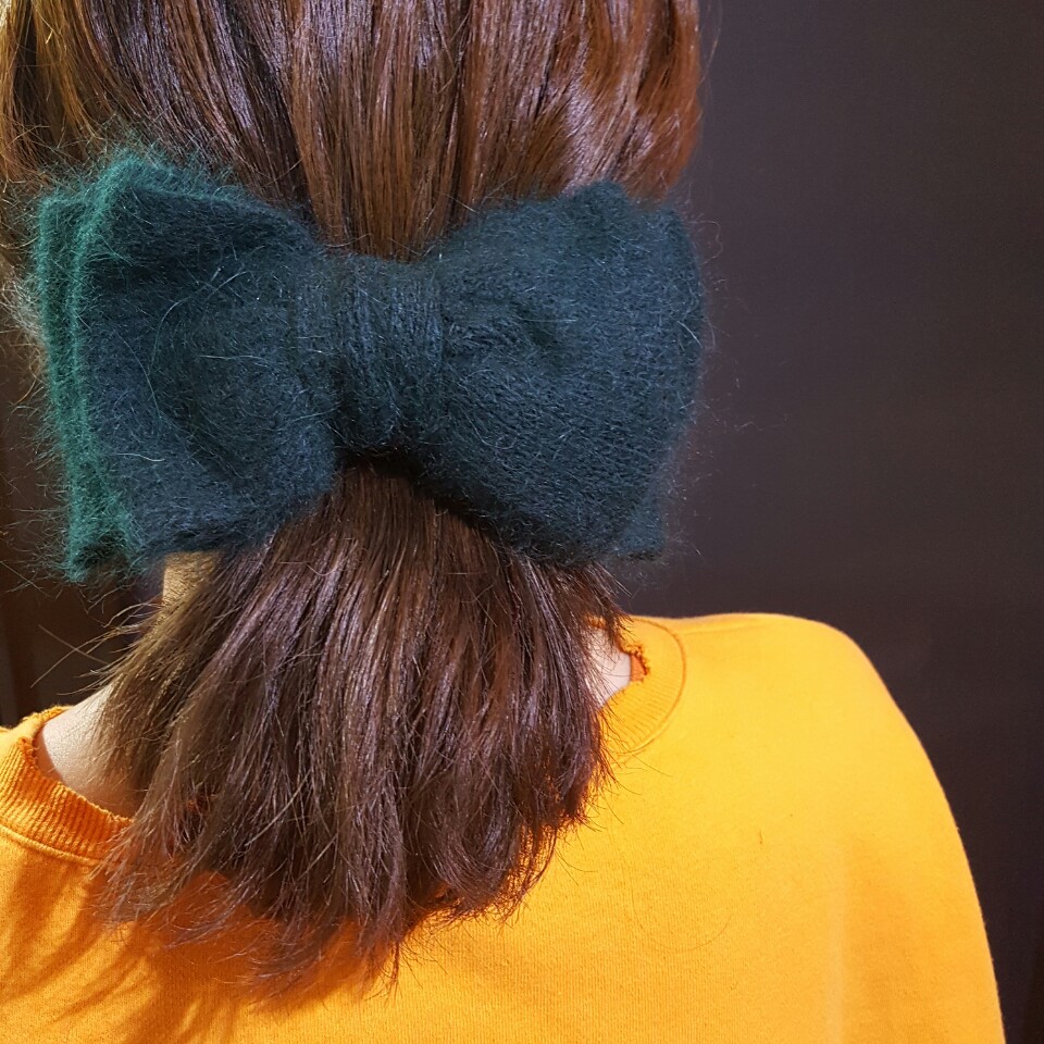 Hair Accessories Foggy Angora Ribbon Pin Rich Femi
