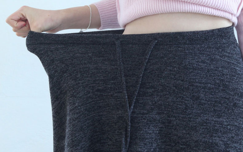 Brushed flared skirt Able banding Basic Basic Long