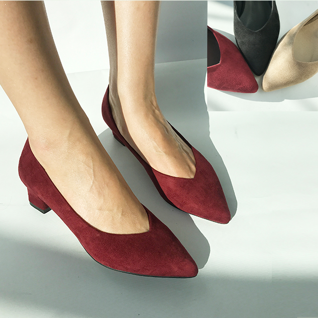 Suede stiletto midsole 5cm black, wine, beige 2017