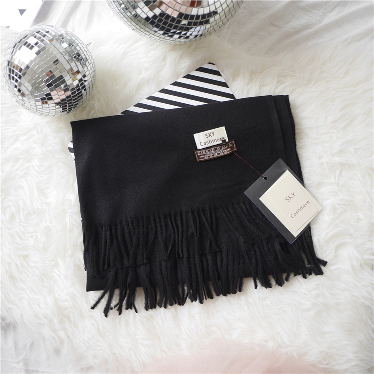 Virgin Wool 100 muffler winter shawl cashmere gift