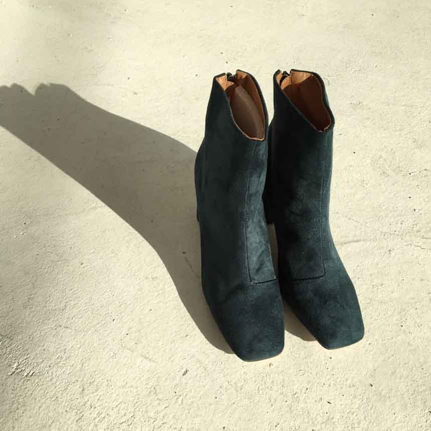 Suede Angle Boots High Heels Chelsea Twenties Twen