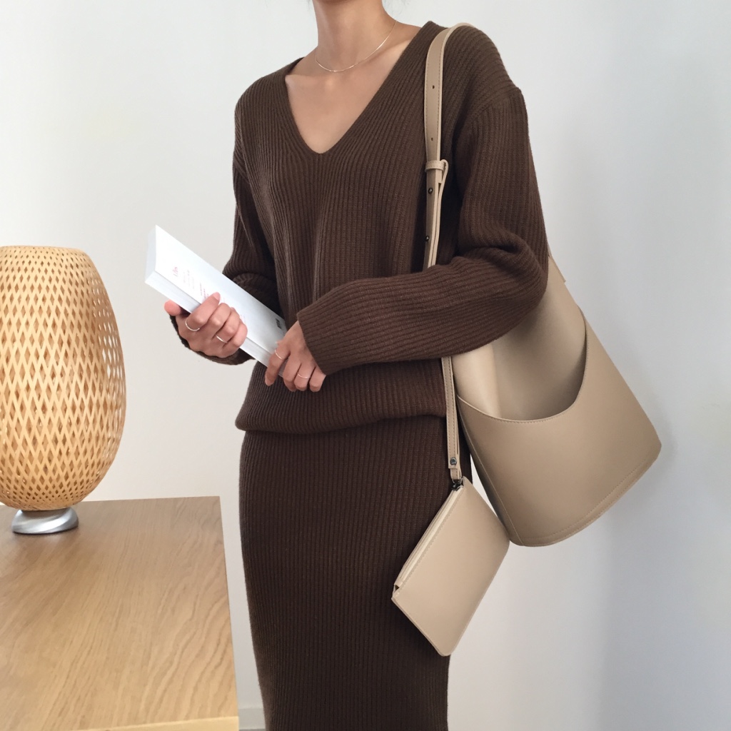 Winter Goliath Knit Long Skirt 3color Coordination