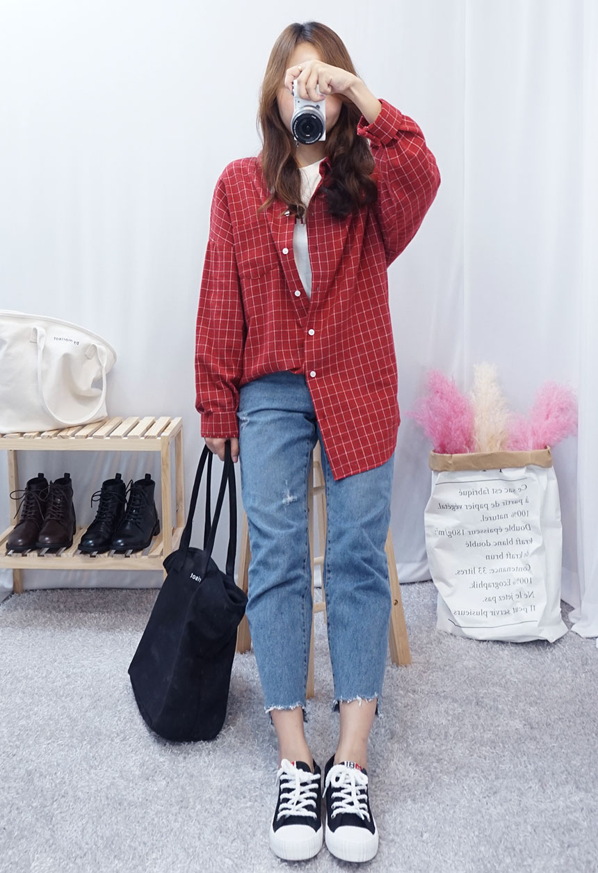 Daily Diary Round Zipper Canvas Eco Bag 2color Stu