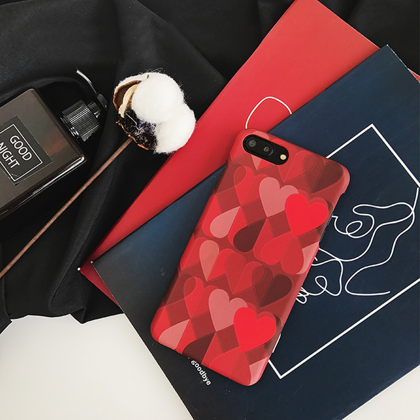 Love iPhone 8 Heart Case Plus Strap Card Holder Po
