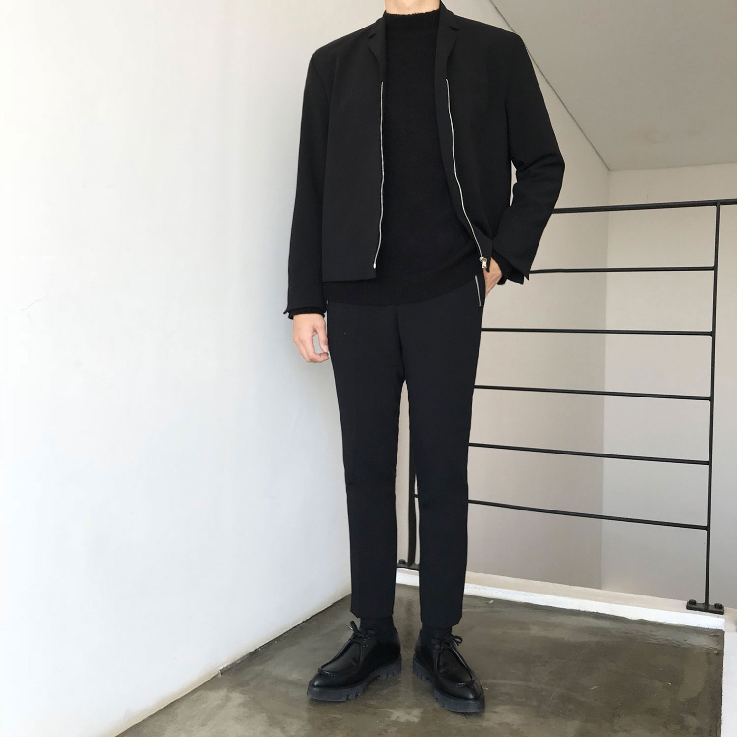 Men's Shark High Heel Shoe Handmade Shoe Heel 5