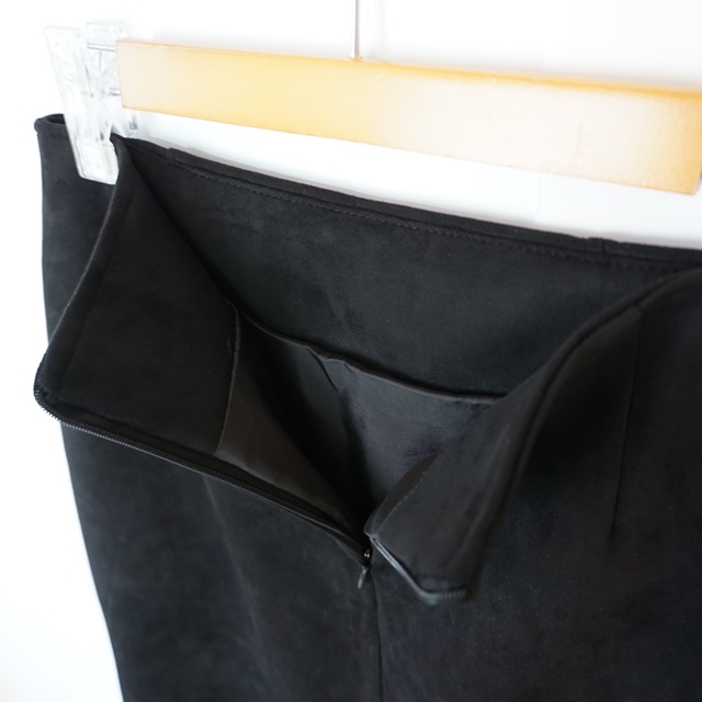 Mermaid a-line leather unverted suede brown colore